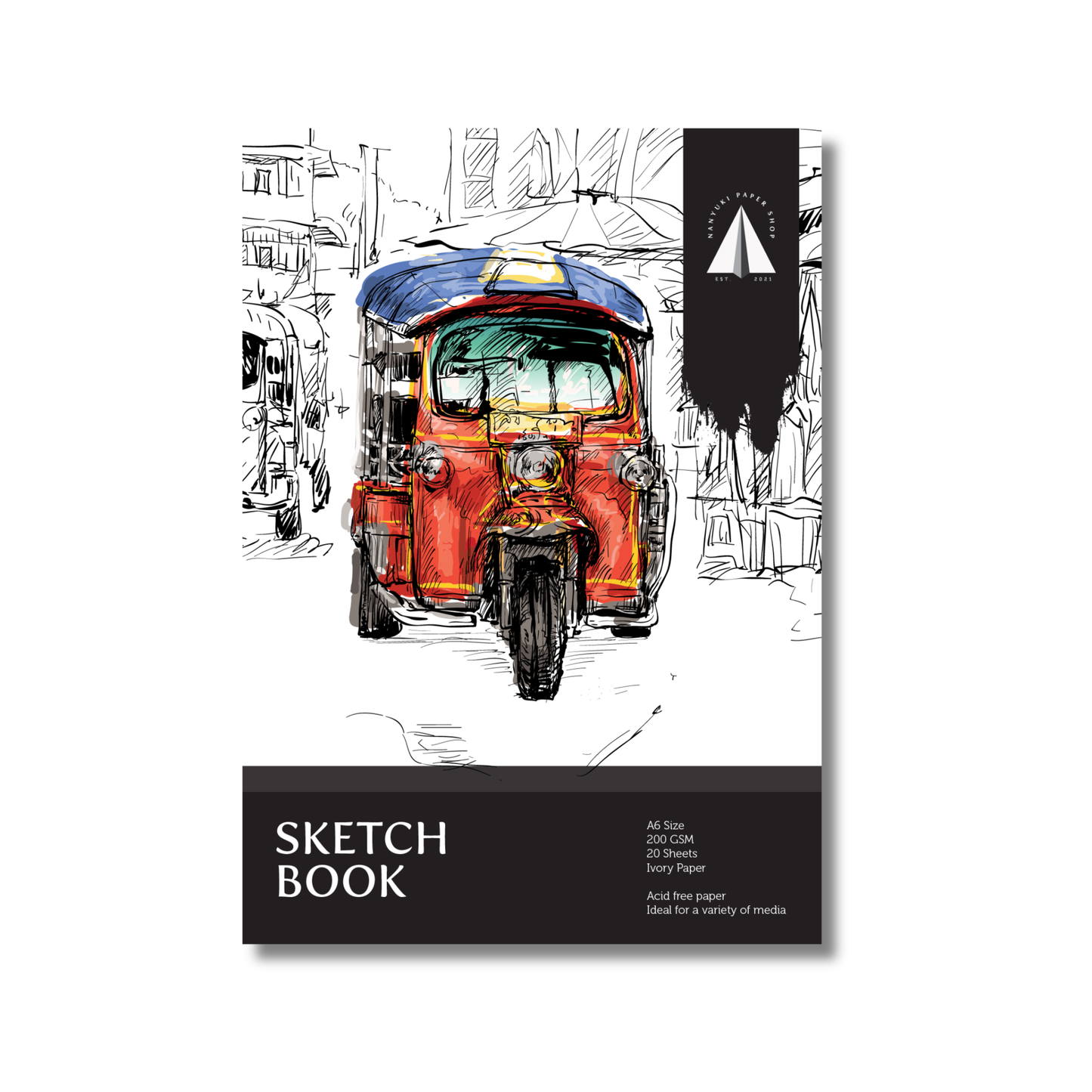 A5 Sketchbook for Drawing – 200 GSM Thick Paper for Mixed Media